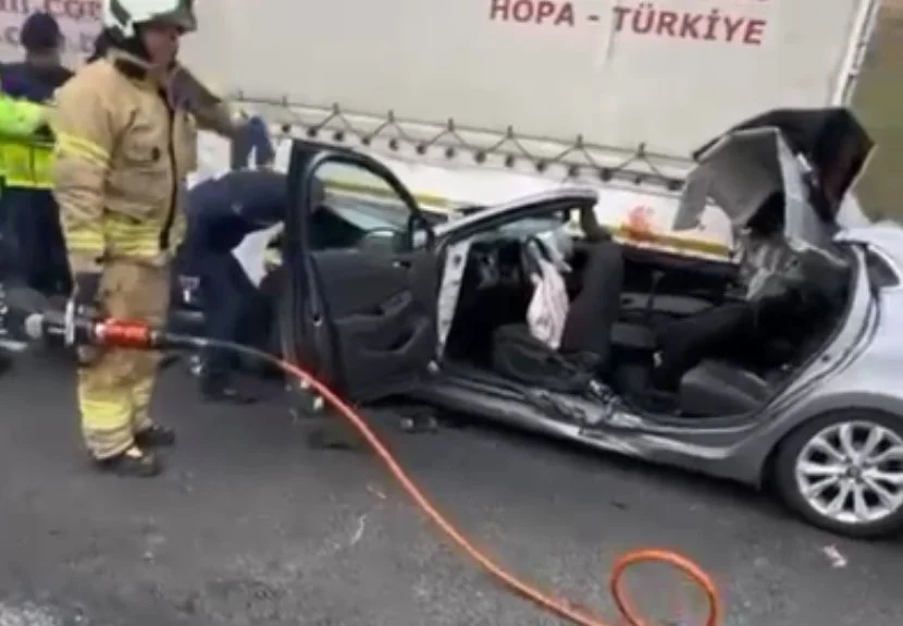 Kuzey Marmara Otoyolu Beykoz geçişinde meydana gelen trafik kazasında 2