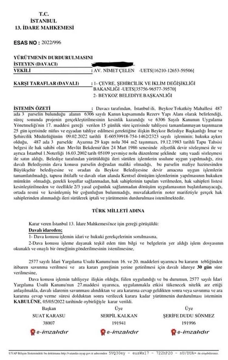 Beykoz’da yargı yoluyla hak arayışı devam ediyor 6 kenst donusum 6 jSqdmfqrbo