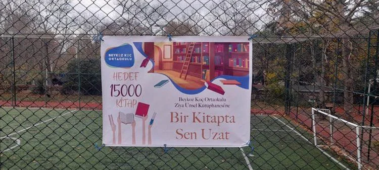 Beykoz Koç Ortaokulu içindeki kütüphaneyi zenginleştirmek amacıyla okul aile birliği