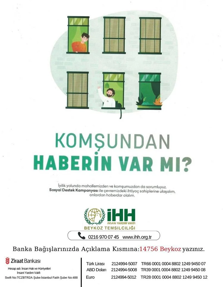 İHH Beykoz Temsilciliğinden yeni kampanya, Komşundan haberin var mı? 1 komsu beykoz 1 1LVRo 8Yd