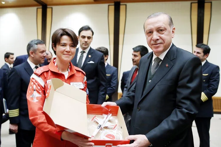 26 Nisan Dünya Pilotlar Günü dolayısıyla Cumhurbaşkanı Erdoğan’ı ziyaret eden