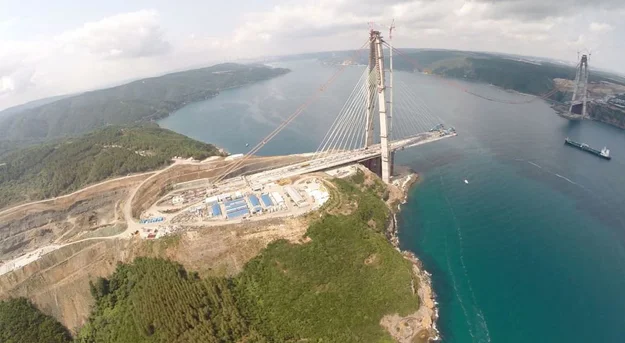 Gelecek yıl tamamlanması beklenen Yavuz Sultan Selim Köprüsü'nde çalışmalar 24
