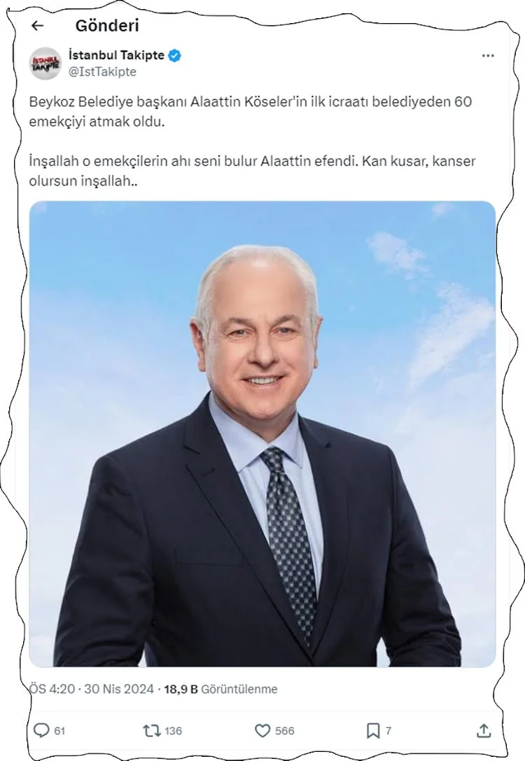 Beykoz Belediye Başkanı Köseler’den sert cevap 1 kos kupur 60fzpstzKQ