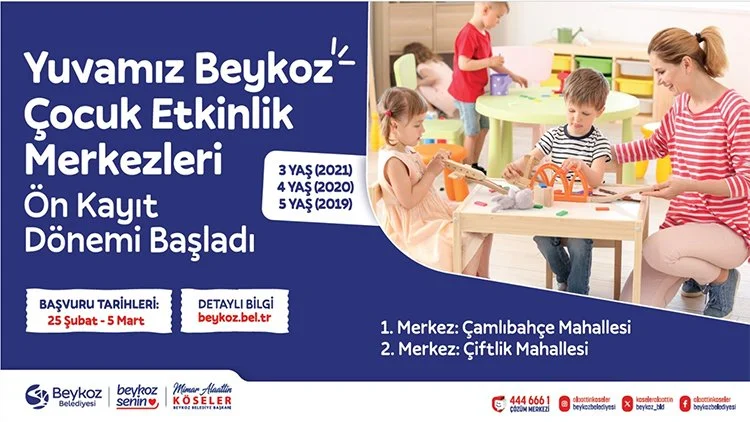 Beykoz Belediyesi, çocukların sevgi dolu bir ortamda gelişim desteği alacağı