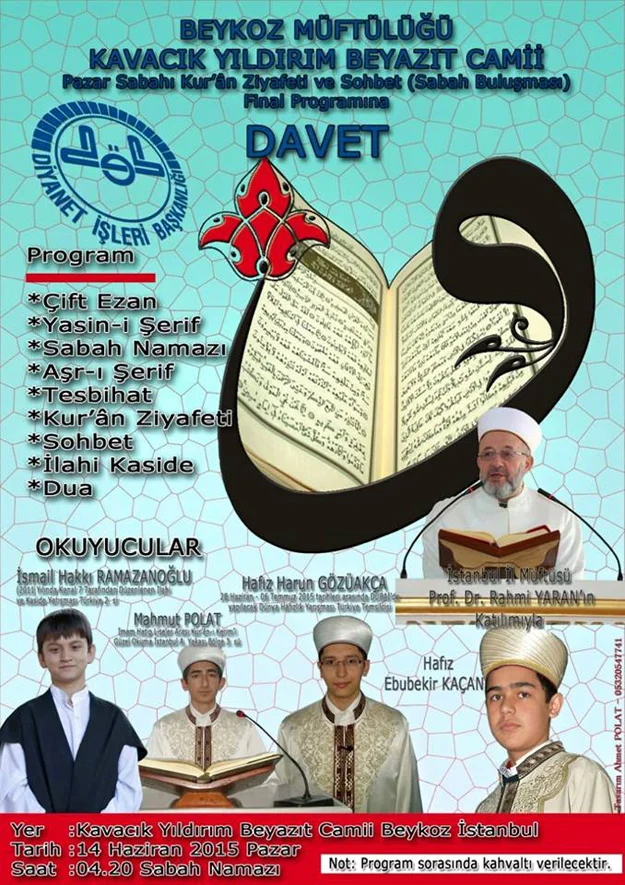 Beykoz'da Pazar günü Kur'an-ı Kerim ile aydınlanacak 2 kuan yR5kSrIA84