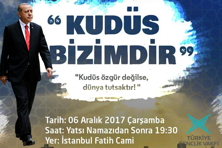 Türkiye Gençlik Vakfı, Beykoz teşkilatının da katılımıyla Kudüs özgür olana