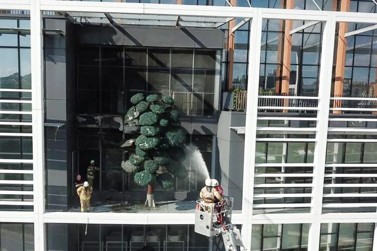 Beykoz Kavacık’ta bulunan Medipol Üniversitesi'nde küçük çaplı yangın çıktı.