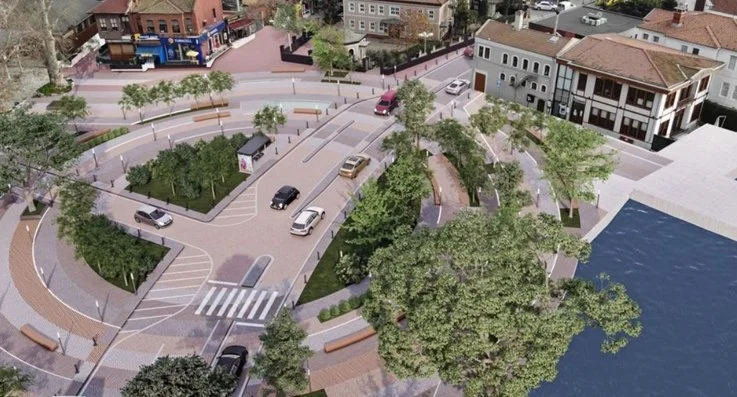 İBB'nin bir süre önce düzenleme ve restorasyonunu başlattığı Beykoz Meydanı