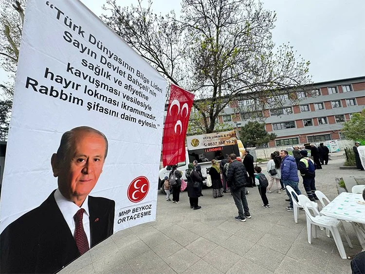 MHP Genel Başkanı Sayın Devlet Bahçeli için Beykoz’da lokma dağıtıldı.