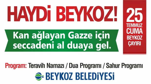 Beykoz Belediyesi, İsrail’in Gazze’de yaşattığı vahşeti,  5 bin kişinin