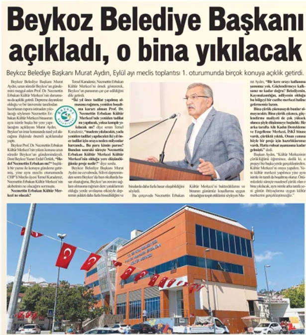 Beykoz Necmettin Erbakan Kültür Merkezi yıkıldı 3 obinayikilacakdb1 9eyDGGEp5S