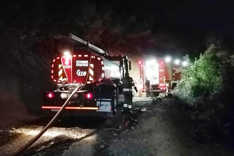 Sabotaj tartışmalarını başlatan Beykoz Anadolukavağı'ndaki orman yangınlarına bir yenisi eklendi.