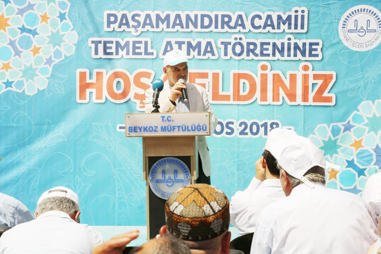 Beykoz Paşamandıra Cami ve Kur'an Kursu'nun temeli atıldı.