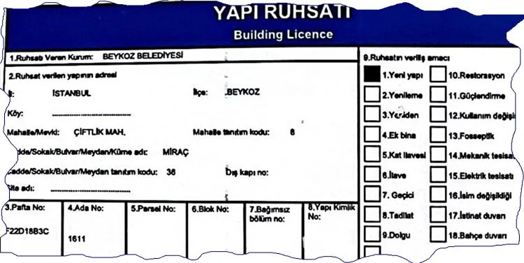 Beykoz Belediyesi ilk inşaat yapı ruhsatını verdi 1 ruhsat beykoz