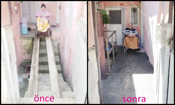 Sabri Gökgöz, tekerlekli sandalyeli ve Beykozlu bir vatandaş. Evinden dışarıya