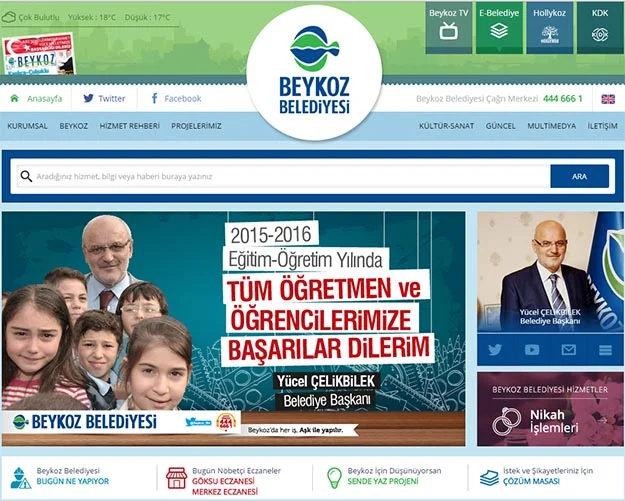 Beykoz Belediyesi’nin web görseli ve alt yapısı değiştirildi. Bu yenilikle