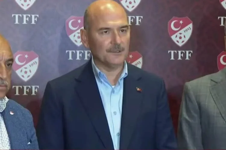 İçişleri Bakanı Süleyman Soylu, Beykoz Riva'daki TFF Tesislerine askeri helikopterle