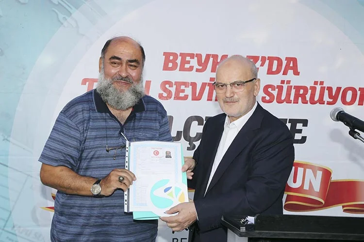 Önceki hafta Çavuşbaşı Baklacı’da 100 kişiye tapu veren Beykoz Belediyesi
