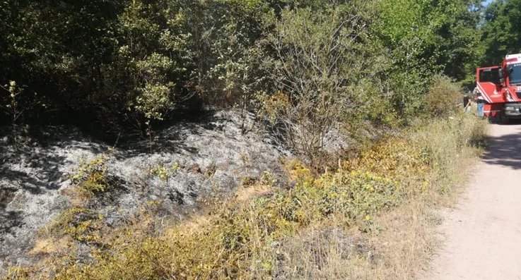 Beykoz'un Cumhuriyetköy Mahallesi'nde sebebi bilinmeyen nedenle çıkan yangın ekipler tarafından