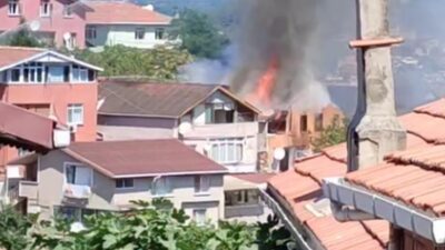 Edinilen bilgilere göre, evin çatısında çatısın da tadilat amaçlı membran