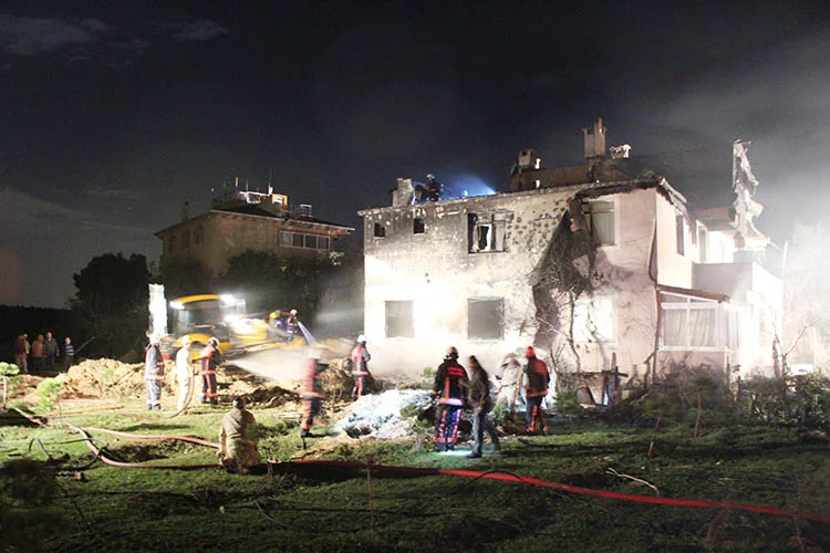 Riva'da 3 müstakil bir ev yandı, çok sayıda hayvan telef