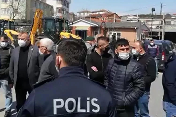Beykoz Belediyesi yıkım yapmak üzere gitmiş olduğu Çavuşbaşı’nda vatandaş engeliyle
