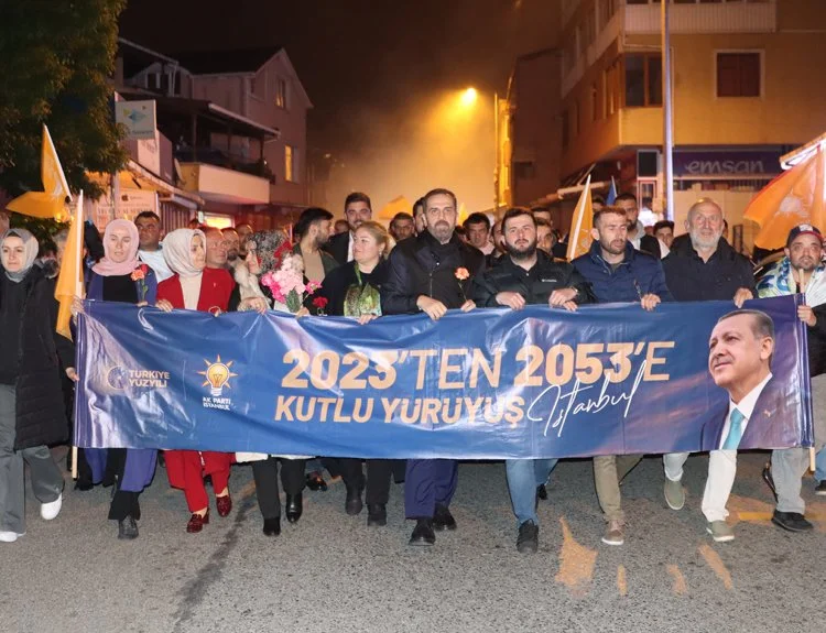 Soğuksu'daki yürüyüş programında konuşan İlçe Başkanı Dilmaç, CHP'li Ozan Yılmaz'ın