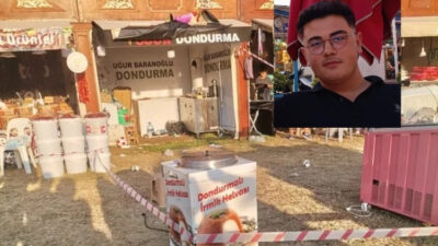 Beykoz Çayırı Etkinlik Alanı’nda dondurma satışı yapan İbrahim Burgaz’ın elektrik