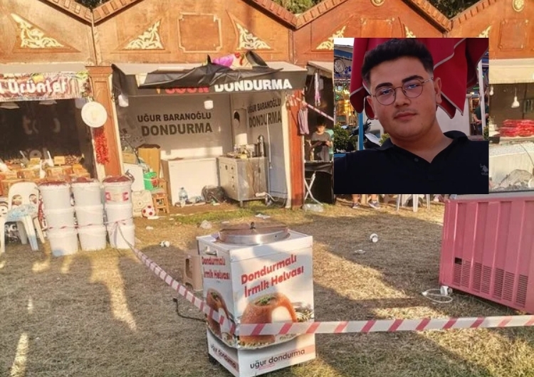 Beykoz Çayırı Etkinlik Alanı’nda dondurma satışı yapan İbrahim Burgaz’ın elektrik