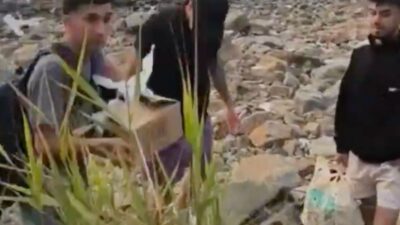 Beykoz’un Anadolu Feneri Mahallesi’nde kayalıklarda sıkışan 4 genç, AFAD ve