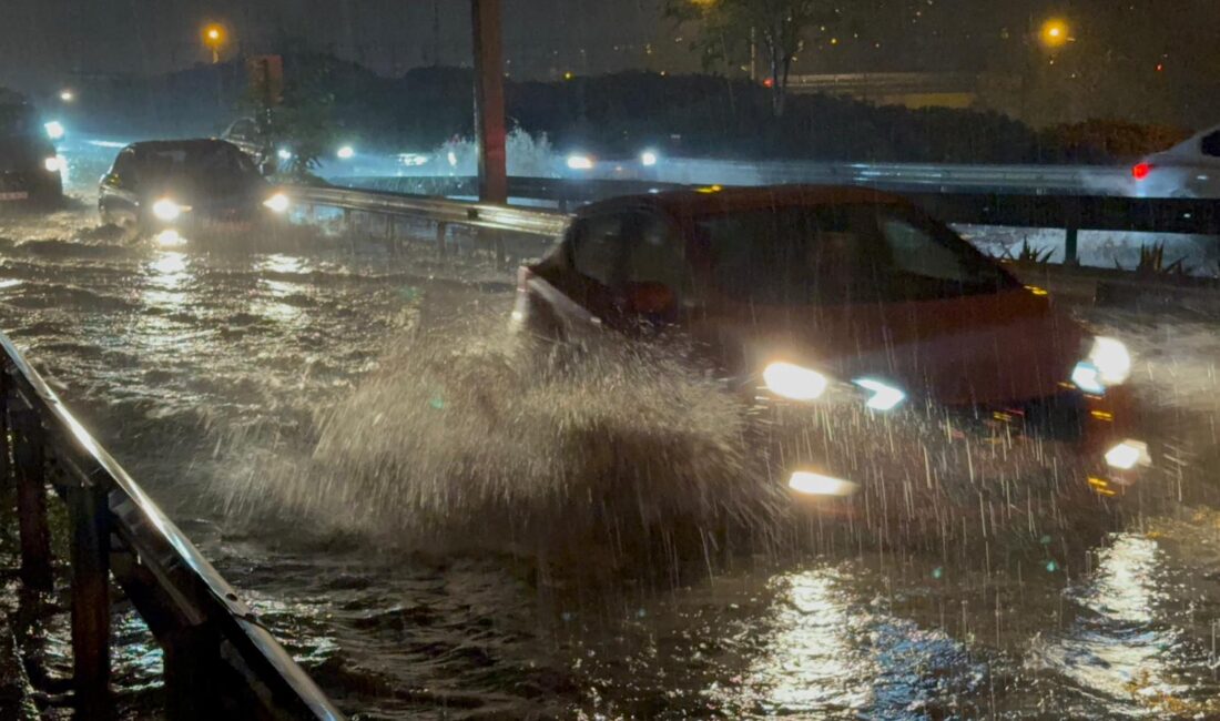 İstanbul Anadolu yakasında yağan aşırı yağmur Beykoz’da etkili oldu… Aşırı