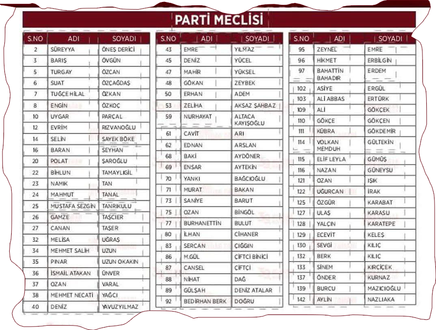 sevgi liste