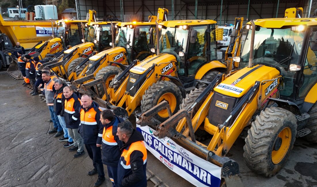 Beykoz Belediyesi, olası kar yağışları öncesinde kış hazırlıklarını tamamlayarak karla