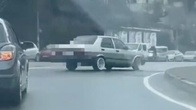 Beykoz Kaymakamlığı, seyir halinde drift atan sürücünün aracının trafikten men