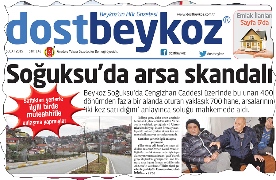 Beykoz’da vatandaşların mallarına çökmeye çalışıyorlar 2 gazete kupur2