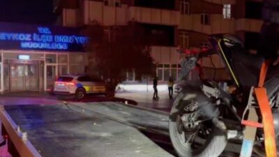 Beykoz’da abartı egzoz kullanarak çevreyi rahatsız eden bir motosiklet sürücüsüne