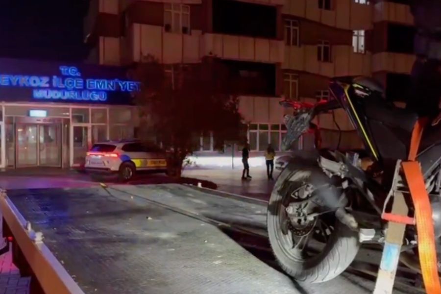 Beykoz’da abartı egzoz kullanarak çevreyi rahatsız eden bir motosiklet sürücüsüne
