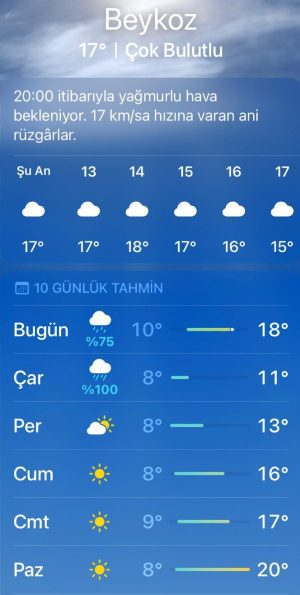 Meteoroloji Genel Müdürlüğü ve Beykoz Belediyesi’nden yapılan son değerlendirmelere göre; İstanbul, özellikle de Boğaz hattı ve Anadolu Yakası, bu akşamdan itibaren Balkanlar üzerinden gelen serin ve yağışlı havanın etkisine giriyor.