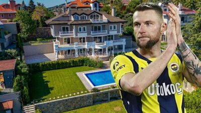 Fenerbahçeli futbolcu Milan Skriniar'ın Beykoz'daki evinden taşındığı sırada 26 bin