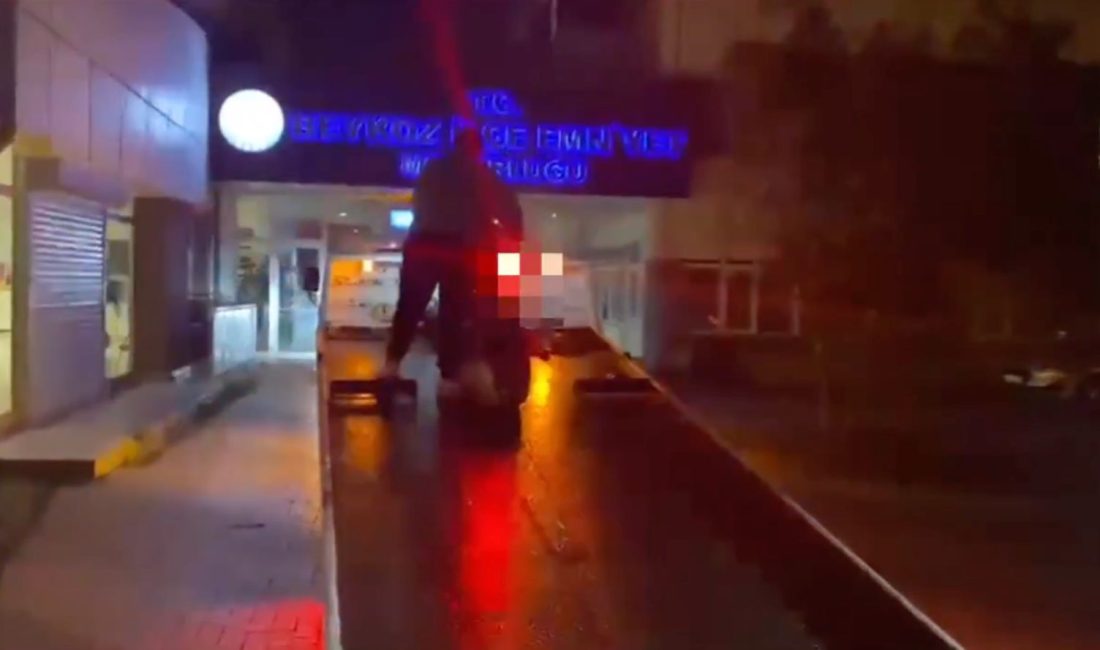 Beykoz’da ters yönde seyrederek akrobatik hareketler yapan motosiklet sürücüsü, mobese