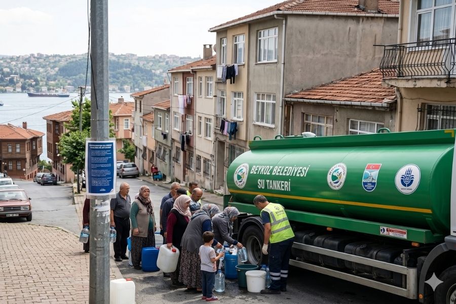 Beykoz yaşanan ve 36 saati aşan su kesintisi, bölge halkını