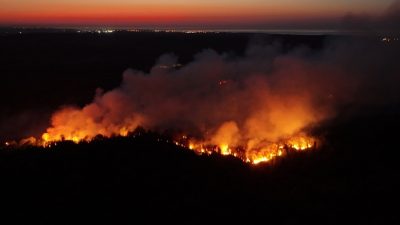 Beykoz’da dün akşam üstü başlayan orman yangını bir ara kontrol