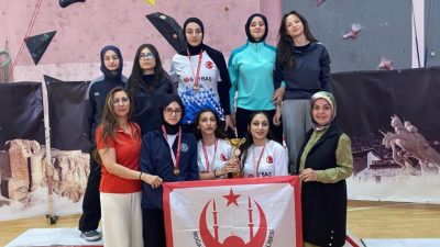 Elazığ'da düzenlenen Okul Sporları Dağcılık - Spor Tırmanışı Türkiye Şampiyonası'nda