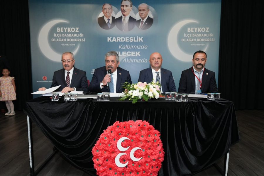 MHP Beykoz İlçe Başkanlığı Mehmet Gündoğdu’nun ilçe başkanı olarak atanması sonrasıilk kongresini yaptı.