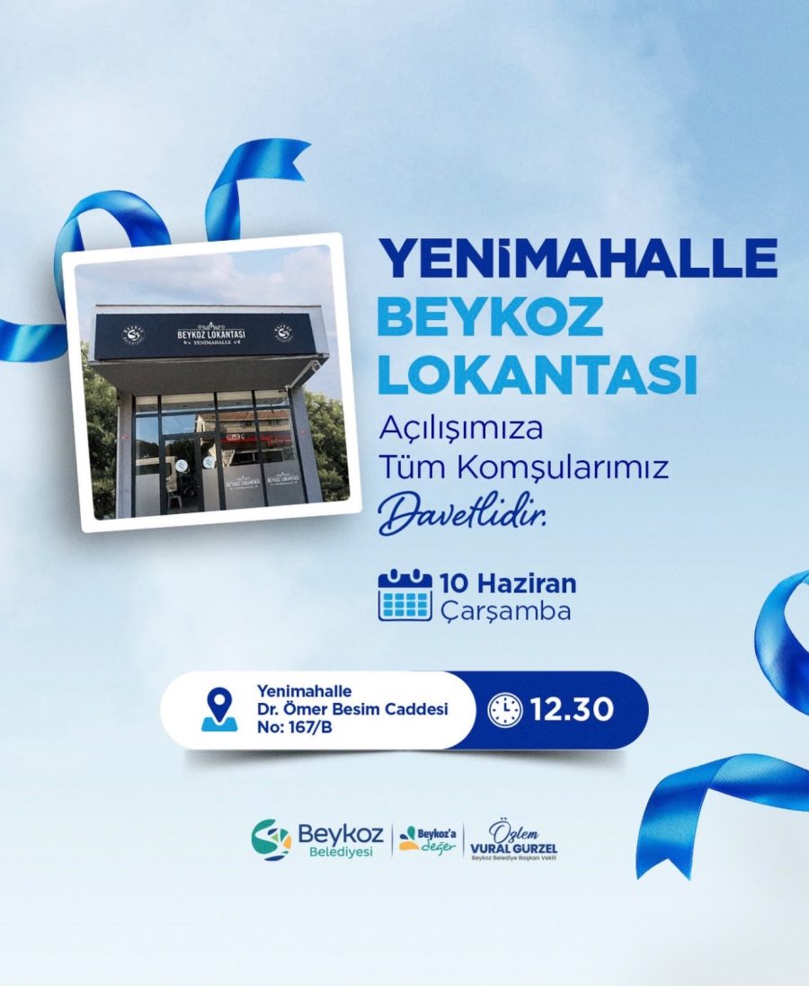 Beykoz Belediyesi Yenimahalle de lokanta açıyor 1 Beykoz Belediyesi'nden yeni bir hizmet… Yenimahalle’de Beykoz Lokantası açılıyor… Açılacak işletmede vatandaşlara sosyal dayanışma imkanı sunulacak.
