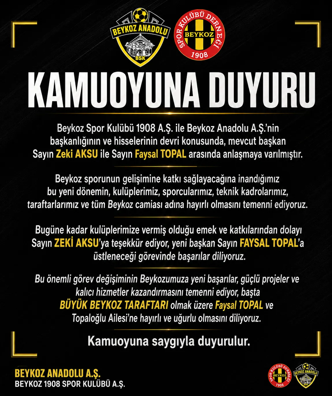 Zeki Aksu Beykoz Spor’un futbol bölümünü devretti 1 488 f09 a5 56 a4 4 d d5 a66 c 1 e6 d3 c f2 e8 a e