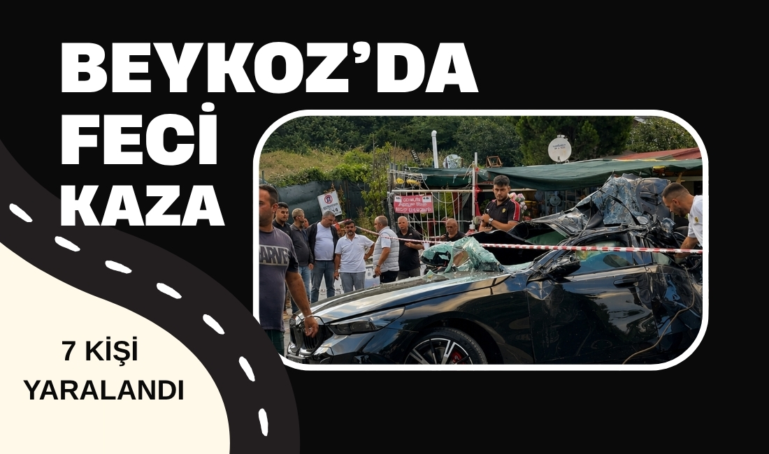 Riva-Beykoz güzergahında iki otomobilin karıştığı