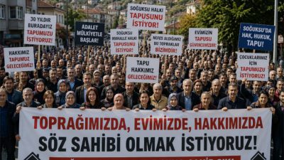 Soğuksu Mahallesinde almış oldukları arazilerine açılan davalar nedeniyle bir türlü