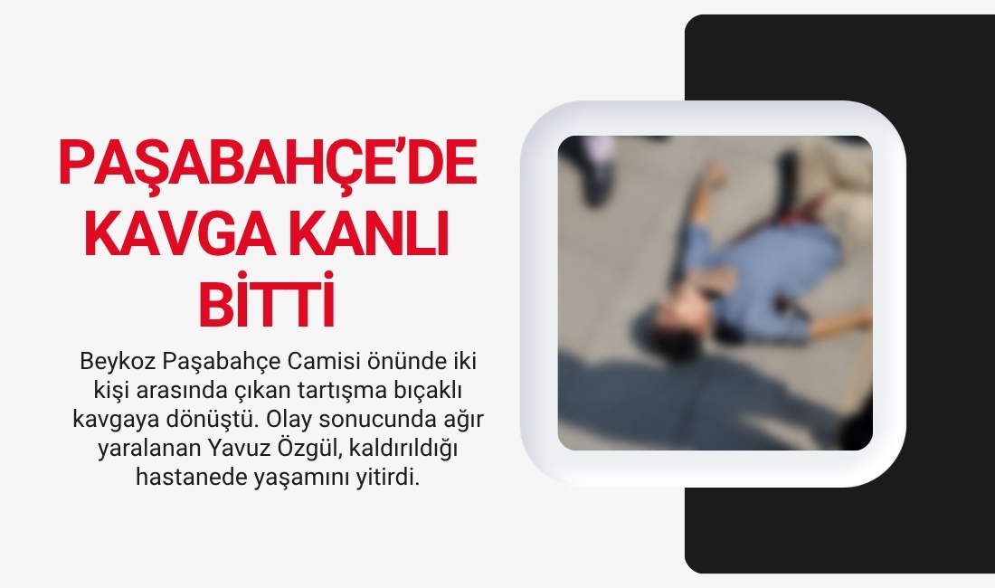 Beykoz Paşabahçe Camisi önünde iki