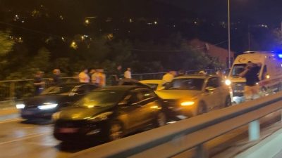 Beykoz’da, Yeni Riva Yolu üzerinde akşam saatlerinde meydana gelen trafik